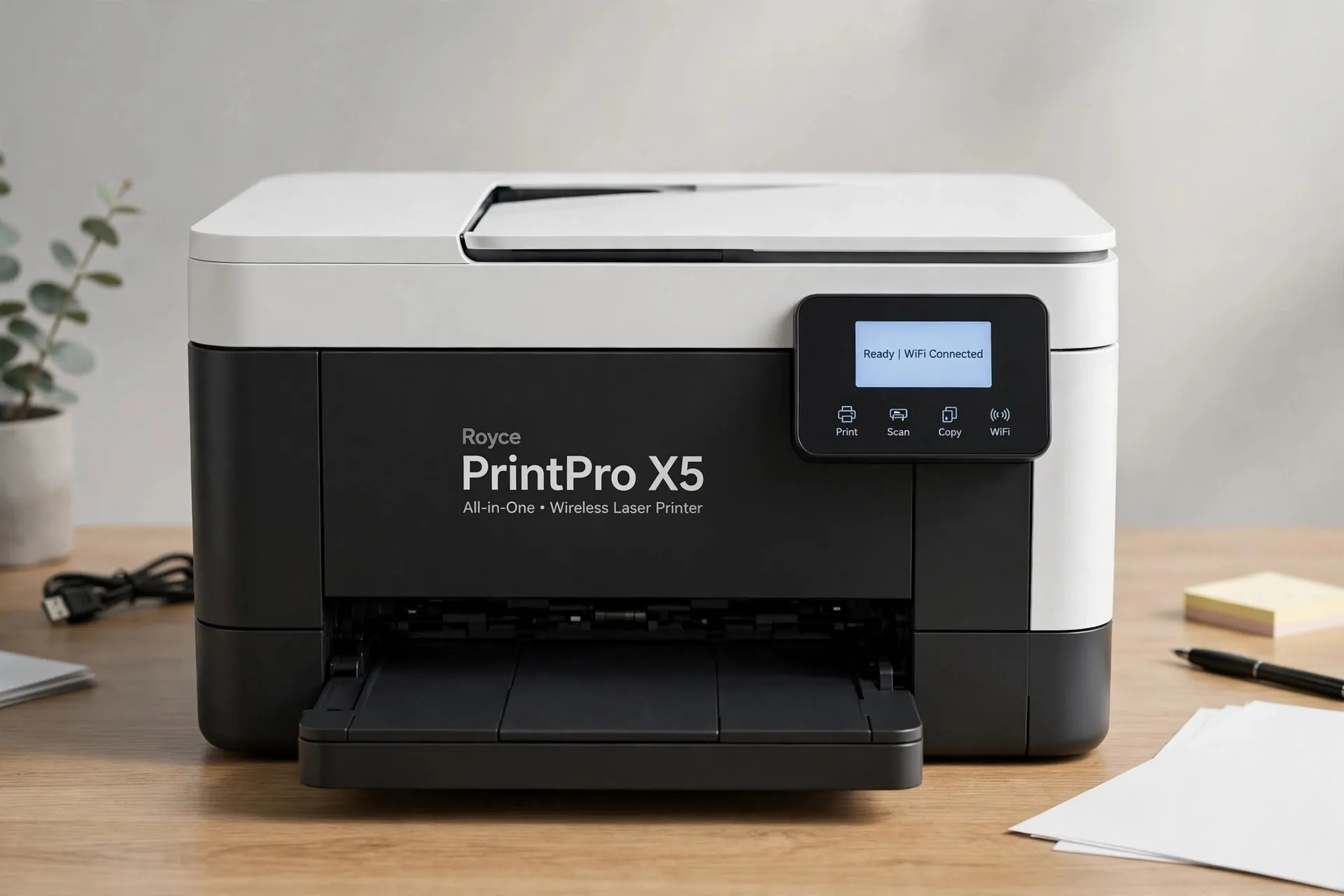 Royce PrintPro X5 All-in-One Wireless Laser Printer – Print | Scan | Copy | WiFi — view 2